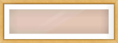 Natural Wood Reverse Frame for 40 × 10in artwork, with Smooth White Single Mount
