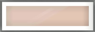 Dark Grey Flat Frame for 40 × 10in artwork, with Smooth White Single Mount