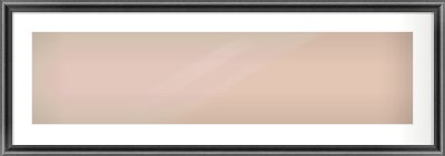 Black Cushion Frame for 40 × 10in artwork, with Smooth White Single Mount