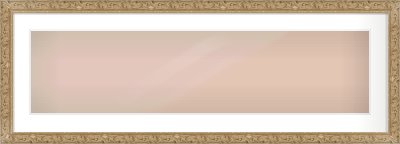 Light Brown Decorative Frame for 40 × 10in artwork, with Smooth White Single Mount