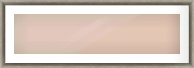Silver Spoon Frame for 40 × 10in artwork, with Smooth White Single Mount
