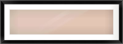 Black Cushion Frame for 40 × 10in artwork, with Smooth White Single Mount