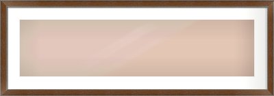 Walnut / Pewter Reverse Frame for 40 × 10in artwork, with Smooth White Single Mount