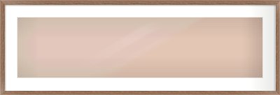 Walnut Flat Frame for 40 × 10in artwork, with Smooth White Single Mount
