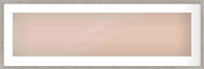 Grey Wood Grain Flat Frame for 40 × 10in artwork, with Smooth White Single Mount
