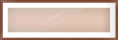 Brown Cushion Frame for 40 × 10in artwork, with Smooth White Single Mount