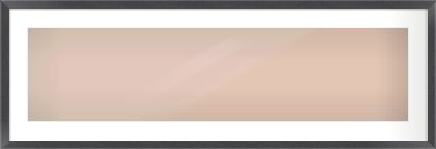 Black Flat Frame for 40 × 10in artwork, with Smooth White Single Mount