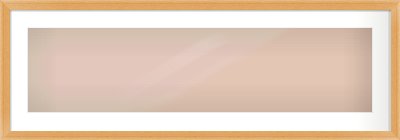 Oak Veneer Flat Frame for 40 × 10in artwork, with Smooth White Single Mount