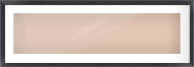 Black Wood Grain Flat Frame for 40 × 10in artwork, with Smooth White Single Mount