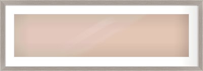 Grey Flat Frame for 40 × 10in artwork, with Smooth White Single Mount