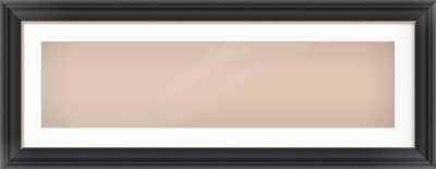Black/Gold Scoop Frame for 40 × 10in artwork, with Smooth White Single Mount