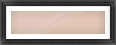 Black/Silver Scoop Frame for 40 × 10in artwork, with Smooth White Single Mount