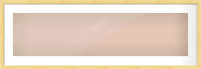 Brushed Gold with Black Sides Flat Frame for 40 × 10in artwork, with Smooth White Single Mount