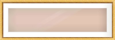 Gold Leaf Flat Frame for 40 × 10in artwork, with Smooth White Single Mount