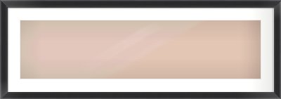 Black Angle Frame for 40 × 10in artwork, with Smooth White Single Mount