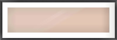 Black Angle Frame for 40 × 10in artwork, with Smooth White Single Mount