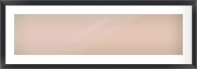 Black Flat Frame for 40 × 10in artwork, with Smooth White Single Mount