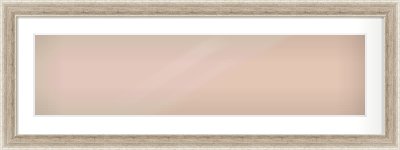Silver Flat Frame for 40 × 10in artwork, with Smooth White Single Mount