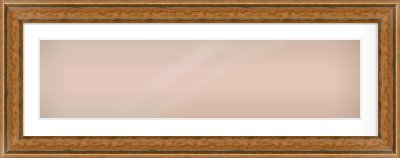 Gold Scoop Frame for 40 × 10in artwork, with Smooth White Single Mount