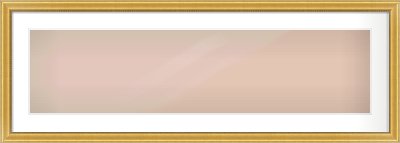 Gold Spoon Frame for 40 × 10in artwork, with Smooth White Single Mount