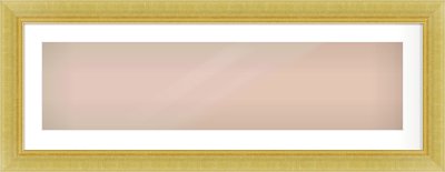 Gold Reverse Frame for 40 × 10in artwork, with Smooth White Single Mount