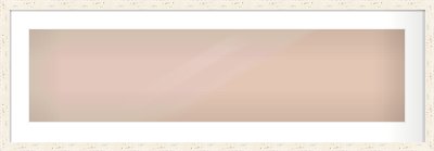 White Flat Frame for 40 × 10in artwork, with Smooth White Single Mount