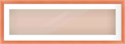 Bronze Flat Frame for 40 × 10in artwork, with Smooth White Single Mount