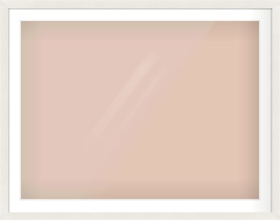 White Flat Frame for 40 × 30in artwork, with Smooth White Single Mount