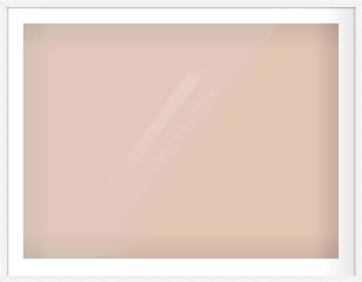 White Wood Grain Flat Frame for 40 × 30in artwork, with Smooth White Single Mount