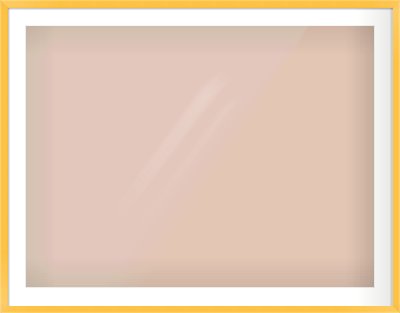 Yellow Paint Flat Frame for 40 × 30in artwork, with Smooth White Single Mount