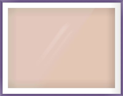 Purple Paint Flat Frame for 40 × 30in artwork, with Smooth White Single Mount