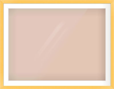 Yellow Paint Flat Frame for 40 × 30in artwork, with Smooth White Single Mount