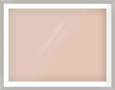Grey Flat Frame for 40 × 30in artwork, with Smooth White Single Mount