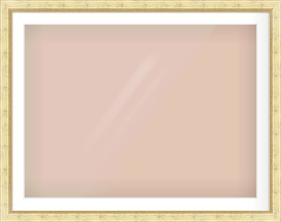Gold Reverse Frame for 40 × 30in artwork, with Smooth White Single Mount