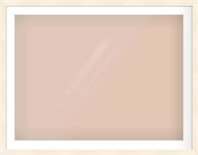 Natural Wood Flat Frame for 40 × 30in artwork, with Smooth White Single Mount
