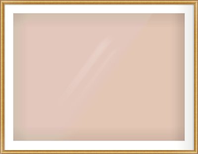 Gold Dome Frame for 40 × 30in artwork, with Smooth White Single Mount