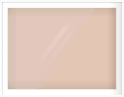 White Flat Frame for 40 × 30in artwork, with Smooth White Single Mount