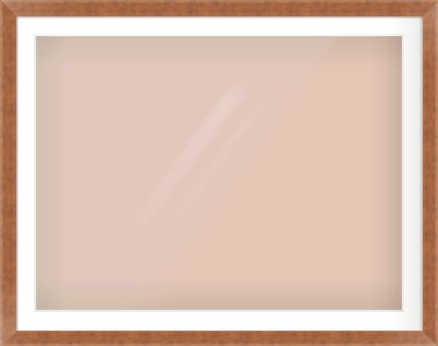Bronze Flat Frame for 40 × 30in artwork, with Smooth White Single Mount