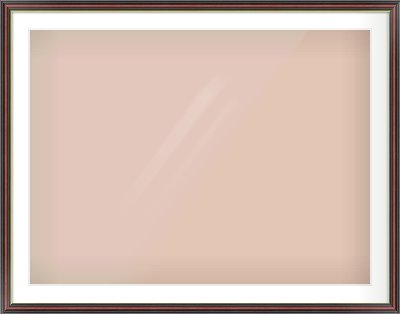 Brown Reverse Frame for 40 × 30in artwork, with Smooth White Single Mount