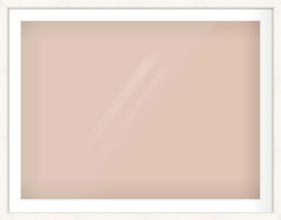 Cream Flat Frame for 40 × 30in artwork, with Smooth White Single Mount