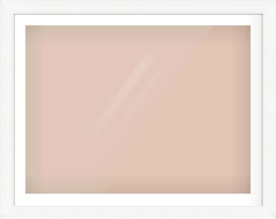 Natural Grain / White Stain Stepped Frame for 40 × 30in artwork, with Smooth White Single Mount