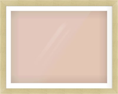 Silver Flat Frame for 40 × 30in artwork, with Smooth White Single Mount