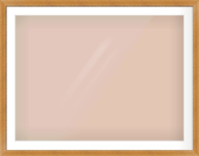 Rustic Medium Oak Reverse Frame for 40 × 30in artwork, with Smooth White Single Mount