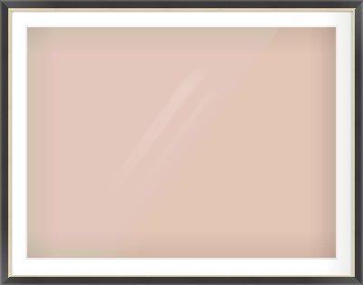 Black/Gold Flat Frame for 40 × 30in artwork, with Smooth White Single Mount