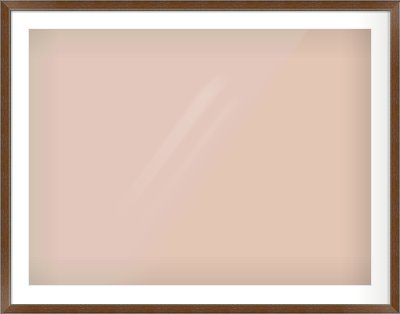 Walnut / Pewter Reverse Frame for 40 × 30in artwork, with Smooth White Single Mount