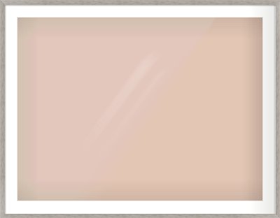 Grey Wood Grain Flat Frame for 40 × 30in artwork, with Smooth White Single Mount