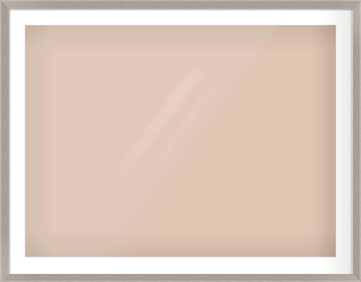 Grey Flat Frame for 40 × 30in artwork, with Smooth White Single Mount