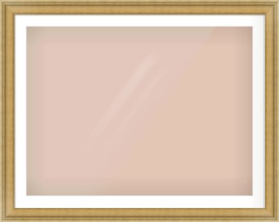 Gold Scoop Frame for 40 × 30in artwork, with Smooth White Single Mount