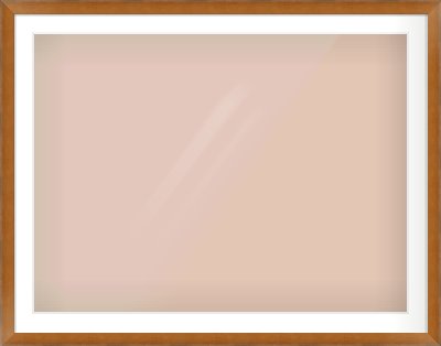 Brushed Bronze with Black Sides Flat Frame for 40 × 30in artwork, with Smooth White Single Mount