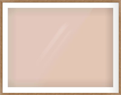Brushed Bronze with Black Sides Flat Frame for 40 × 30in artwork, with Smooth White Single Mount